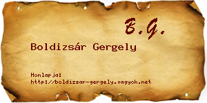 Boldizsár Gergely névjegykártya